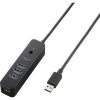 ELECOM USB3.0ハブ セルフパワータイプ 4ポート マグネット・ACアダプター付 ケーブル長1m ブラック USB3.0ハブ セルフパワータイプ 4ポート マグネット・ACアダプター付 ケーブル長1m ブラック U3H-T410SBK 画像1