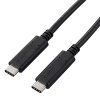 ELECOM USB2.0ケーブル TypeC-TypeCタイプ PowerDelivery対応 1.5m U2C-CC5P15NBK