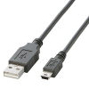 ELECOM USB2.0ケーブル A-miniBタイプ 0.5m U2C-M05BK