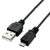 ELECOM USB2.0ケーブル 極細タイプ A-microBタイプ 0.5m U2C-AMBX05BK