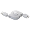 ELECOM USB3.0ケーブル 巻取り式 A-microBタイプ 0.7m ホワイト USB3-AMBRL07WH