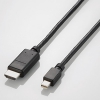 ELECOM MiniDisplayPort-HDMI変換アダプタ miniDisplayPortオス-HDMIタイプAオス 3m ブラック AD-MDPHDMI30BK