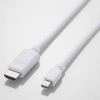 ELECOM MiniDisplayPort-HDMI変換アダプタ miniDisplayPortオス-HDMIタイプAオス 3m ホワイト AD-MDPHDMI30WH