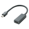 ELECOM MiniDisplayPort-HDMI変換アダプタ miniDisplayPortオス-HDMIタイプAメス 0.15m ブラック AD-MDPHDMIBK