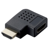 ELECOM L字型アダプタ HDMI端子用 左向き タイプAメス-タイプAオス AD-HDAAB04BK