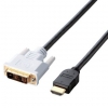 ELECOM HDMI-DVI変換ケーブル HDMIオス-DVI-D18+1ピンオス 長さ5m DH-HTD50BK