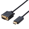 ELECOM HDMI用VGA変換ケーブル HDMIオス-VGAオス 長さ1m CAC-HDMIVGA10BK