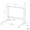 サンワサプライ 【生産完了品】対面用透明アクリルパーティション 対面用透明アクリルパーティション SPT-DPS9060 画像3