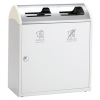 テラモト 【生産完了品】ゴミ箱 《TrimSR L》 G・Gタイプ 容量40L×2 オフホワイト DS-168-810-7