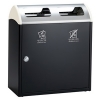 テラモト 【生産完了品】ゴミ箱 《TrimSR L》 G・Gタイプ 容量40L×2 アーバングレー DS-168-810-8