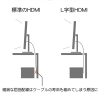 ホーリック HDMI延長ケーブル L型270度 15cm ゴールド HDMI延長ケーブル L型270度 15cm ゴールド HLFM015-584GD 画像5