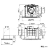 パナソニック 天井埋込形換気扇 ルーバーセットタイプ 2〜3室用 大風量形 埋込寸法□240mm パイプ径φ100mm 風圧式高気密シャッター付 天井埋込形換気扇 ルーバーセットタイプ 2〜3室用 大風量形 埋込寸法□240mm パイプ径φ100mm 風圧式高気密シャッター付 FY-24CTS8V 画像2