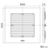 パナソニック 専用ルーバー 17タイプ用 天井埋込形換気扇用 角形・格子タイプ ライトブラウン 専用ルーバー 17タイプ用 天井埋込形換気扇用 角形・格子タイプ ライトブラウン FY-17L84 画像2