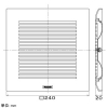 パナソニック 専用ルーバー 20タイプ用 天井埋込形換気扇用 角形・格子タイプ ホワイト 専用ルーバー 20タイプ用 天井埋込形換気扇用 角形・格子タイプ ホワイト FY-20L63 画像2