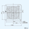 日本キヤリア(東芝) パイプ用ファン 風量形 格子タイプ トイレ・洗面所・居間用 電動式シャッター付 壁面取付専用 接続ダクトφ200mm パイプ用ファン 風量形 格子タイプ トイレ・洗面所・居間用 電動式シャッター付 壁面取付専用 接続ダクトφ200mm VFP-20KSE 画像2