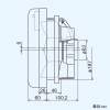 日本キヤリア(東芝) パイプ用ファン 風量形 格子タイプ トイレ・洗面所・居間用 電動式シャッター付 壁面取付専用 接続ダクトφ200mm パイプ用ファン 風量形 格子タイプ トイレ・洗面所・居間用 電動式シャッター付 壁面取付専用 接続ダクトφ200mm VFP-20KSE 画像3