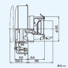 東芝 パイプ用ファン ≪ぴたハネ&#8546;≫ 風量形 電動パネルタイプ センサー自動運転タイプ 湿度センサー付 トイレ・洗面所・居間用 接続ダクトφ100mm パイプ用ファン ≪ぴたハネ&#8546;≫ 風量形 電動パネルタイプ センサー自動運転タイプ 湿度センサー付 トイレ・洗面所・居間用 接続ダクトφ100mm VFP-8PXHSD 画像3