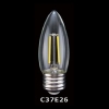 東西電気産業 シャンデリア型フィラメントLED25Wタイプ 2100K調光 クリア TZC37E26C-2-100/21 1P