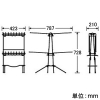 テラモト FXマルチハンガー 折りたたみ式 W423×D796×H750mm FXマルチハンガー 折りたたみ式 W423×D796×H750mm CE-319-200-0 画像3