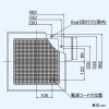 東芝 ダクト用換気扇 低騒音形 インテリア格子タイプ サニタリー用 プラスチックボディ 接続ダクトφ150mm 埋込寸法316mm角 ダクト用換気扇 低騒音形 インテリア格子タイプ サニタリー用 プラスチックボディ 接続ダクトφ150mm 埋込寸法316mm角 DVF-18CH6 画像3