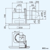 日本キヤリア(東芝) ダクト用換気扇 低騒音形 人感センサー付 インテリア格子タイプ サニタリー用 プラスチックボディ 接続ダクトφ100mm 埋込寸法180mm角 ダクト用換気扇 低騒音形 人感センサー付 インテリア格子タイプ サニタリー用 プラスチックボディ 接続ダクトφ100mm 埋込寸法180mm角 DVF-10CHK6 画像2