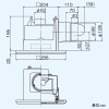 日本キヤリア(東芝) ダクト用換気扇 低騒音形 人感センサー付 インテリア格子タイプ サニタリー用 プラスチックボディ 接続ダクトφ100mm 埋込寸法215mm角 ダクト用換気扇 低騒音形 人感センサー付 インテリア格子タイプ サニタリー用 プラスチックボディ 接続ダクトφ100mm 埋込寸法215mm角 DVF-13CHK6 画像2