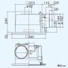 東芝 ダクト用換気扇 低騒音形 人感センサー付 インテリア格子タイプ サニタリー用 プラスチックボディ 接続ダクトφ150mm 埋込寸法316mm角 ダクト用換気扇 低騒音形 人感センサー付 インテリア格子タイプ サニタリー用 プラスチックボディ 接続ダクトφ150mm 埋込寸法316mm角 DVF-20CHK6 画像2