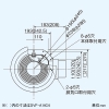 日本キヤリア(東芝) ダクト用換気扇 ≪楽タッチ≫ 丸穴取付ダクト用 スタンダード格子タイプ 丸形 サニタリー用 プラスチックボディ 接続ダクトφ100mm 埋込寸法φ250mm(丸穴) ダクト用換気扇 ≪楽タッチ≫ 丸穴取付ダクト用 スタンダード格子タイプ 丸形 サニタリー用 プラスチックボディ 接続ダクトφ100mm 埋込寸法φ250mm(丸穴) DVF-A14C4 画像4