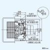 東芝 ダクト用換気扇 ≪ツインエアロファン≫ ルーバーセットタイプ 低騒音形 スタンダード格子タイプ サニタリー用 鋼板ボディ 接続ダクトφ100mm 埋込寸法225mm角 ダクト用換気扇 ≪ツインエアロファン≫ ルーバーセットタイプ 低騒音形 スタンダード格子タイプ サニタリー用 鋼板ボディ 接続ダクトφ100mm 埋込寸法225mm角 DVF-T14L 画像3