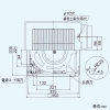 東芝 ダクト用換気扇 ≪ツインエアロファン≫ ルーバーセットタイプ 低騒音形 スタンダード格子タイプ 耐湿仕様 サニタリー用 鋼板ボディ 接続ダクトφ150mm 埋込寸法316mm角 ダクト用換気扇 ≪ツインエアロファン≫ ルーバーセットタイプ 低騒音形 スタンダード格子タイプ 耐湿仕様 サニタリー用 鋼板ボディ 接続ダクトφ150mm 埋込寸法316mm角 DVF-T20LY 画像3