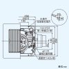 日本キヤリア(東芝) ダクト用換気扇 ≪ツインエアロファン≫ ルーバーセットタイプ 低騒音形 大風量形 インテリア格子タイプ 耐湿仕様 サニタリー用 鋼板ボディ 接続ダクトφ100mm 埋込寸法225mm角 ダクト用換気扇 ≪ツインエアロファン≫ ルーバーセットタイプ 低騒音形 大風量形 インテリア格子タイプ 耐湿仕様 サニタリー用 鋼板ボディ 接続ダクトφ100mm 埋込寸法225mm角 DVF-T14RVQ 画像3