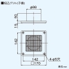 東芝 ダクト用換気扇 ≪ツインエアロファン≫ ルーバーセットタイプ 低騒音形 2部屋用 スタンダード格子タイプ サニタリー用 鋼板ボディ 接続ダクトφ100mm 埋込寸法175mm角 ダクト用換気扇 ≪ツインエアロファン≫ ルーバーセットタイプ 低騒音形 2部屋用 スタンダード格子タイプ サニタリー用 鋼板ボディ 接続ダクトφ100mm 埋込寸法175mm角 DVP-T10L 画像4