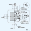 東芝 ダクト用換気扇 ≪ツインエアロファン≫ ルーバーセットタイプ 低騒音形 2部屋用 スタンダード格子タイプ サニタリー用 鋼板ボディ 接続ダクトφ100mm 埋込寸法175mm角 ダクト用換気扇 ≪ツインエアロファン≫ ルーバーセットタイプ 低騒音形 2部屋用 スタンダード格子タイプ サニタリー用 鋼板ボディ 接続ダクトφ100mm 埋込寸法175mm角 DVP-T14L 画像3