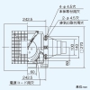 日本キヤリア(東芝) ダクト用換気扇 ≪ナナハン≫ 細管形 スタンダード格子タイプ サニタリー用 プラスチックボディ 接続ダクトφ75mm 埋込寸法225mm角 ダクト用換気扇 ≪ナナハン≫ 細管形 スタンダード格子タイプ サニタリー用 プラスチックボディ 接続ダクトφ75mm 埋込寸法225mm角 DVF-S14H4 画像3