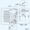 日本キヤリア(東芝) ダクト用換気扇 ≪ツインエアロファン≫ ルーバーセットタイプ 低騒音形 スタンダード格子タイプ 居間・事務所・店舗用 鋼板ボディ 接続ダクトφ150mm 埋込寸法275mm角 ダクト用換気扇 ≪ツインエアロファン≫ ルーバーセットタイプ 低騒音形 スタンダード格子タイプ 居間・事務所・店舗用 鋼板ボディ 接続ダクトφ150mm 埋込寸法275mm角 DVF-T18L 画像3