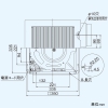 日本キヤリア(東芝) ダクト用換気扇 ≪ツインエアロファン≫ ルーバーセットタイプ 低騒音形 強弱付(弱特性大風量) インテリア格子タイプ 居間・事務所・店舗用 鋼板ボディ 誤結線防止用電流ヒューズ付 接続ダクトφ150mm 埋込寸法316mm角 ダクト用換気扇 ≪ツインエアロファン≫ ルーバーセットタイプ 低騒音形 強弱付(弱特性大風量) インテリア格子タイプ 居間・事務所・店舗用 鋼板ボディ 誤結線防止用電流ヒューズ付 接続ダクトφ150mm 埋込寸法316mm角 DVF-T20RVD 画像3