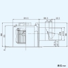 日本キヤリア(東芝) ダクト用換気扇 ≪ツインエアロファン≫ ルーバー別売タイプ 低騒音形 大風量形 サニタリー用 プラスチックボディ 接続ダクトφ100mm 埋込寸法225mm角 ダクト用換気扇 ≪ツインエアロファン≫ ルーバー別売タイプ 低騒音形 大風量形 サニタリー用 プラスチックボディ 接続ダクトφ100mm 埋込寸法225mm角 DVF-XT14CQ 画像2