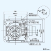 日本キヤリア(東芝) ダクト用換気扇 ≪ツインエアロファン≫ ルーバー別売タイプ 低騒音形 大風量形 強弱付 サニタリー用 鋼板ボディ 接続ダクトφ100mm 埋込寸法225mm角 ダクト用換気扇 ≪ツインエアロファン≫ ルーバー別売タイプ 低騒音形 大風量形 強弱付 サニタリー用 鋼板ボディ 接続ダクトφ100mm 埋込寸法225mm角 DVF-XT14QD 画像4