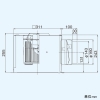 日本キヤリア(東芝) ダクト用換気扇 ≪ツインエアロファン≫ ルーバー別売タイプ 低騒音形 耐湿仕様 サニタリー用 鋼板ボディ 接続ダクトφ150mm 埋込寸法316mm角 ダクト用換気扇 ≪ツインエアロファン≫ ルーバー別売タイプ 低騒音形 耐湿仕様 サニタリー用 鋼板ボディ 接続ダクトφ150mm 埋込寸法316mm角 DVF-XT20Y 画像2