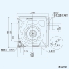 日本キヤリア(東芝) ダクト用換気扇 ≪ツインエアロファン≫ ルーバー別売タイプ 低騒音形 耐湿仕様 強弱付(弱特性標準) サニタリー用 鋼板ボディ 接続ダクトφ150mm 埋込寸法363mm角 ダクト用換気扇 ≪ツインエアロファン≫ ルーバー別売タイプ 低騒音形 耐湿仕様 強弱付(弱特性標準) サニタリー用 鋼板ボディ 接続ダクトφ150mm 埋込寸法363mm角 DVF-XT23YDA 画像3