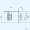 日本キヤリア(東芝) ダクト用換気扇 ≪ツインエアロファン≫ ルーバー別売タイプ 低騒音形 居間・事務所・店舗用 鋼板ボディ 接続ダクトφ150mm 埋込寸法316mm角 ダクト用換気扇 ≪ツインエアロファン≫ ルーバー別売タイプ 低騒音形 居間・事務所・店舗用 鋼板ボディ 接続ダクトφ150mm 埋込寸法316mm角 DVF-XT20 画像2