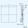 日本キヤリア(東芝) フラットパネル ダクト用換気扇別売ルーバー 羽根径10cmタイプ ムーンホワイト フラットパネル ダクト用換気扇別売ルーバー 羽根径10cmタイプ ムーンホワイト DV-X10B 画像2