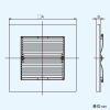 東芝 インテリア格子 ダクト用換気扇別売ルーバー 羽根径10cmタイプ ムーンホワイト インテリア格子 ダクト用換気扇別売ルーバー 羽根径10cmタイプ ムーンホワイト DV-X10RV 画像2