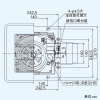 東芝 ダクト用換気扇 ≪ツインエアロファン≫ ルーバーセットタイプ 優良住宅部品 BL規格浴室用&#8544;型 低騒音形 スタンダード格子タイプ サニタリー用 プラスチックボディ 2極接地形差込みプラグ電源コード付 接続ダクトφ100mm 埋込寸法225mm角 ダクト用換気扇 ≪ツインエアロファン≫ ルーバーセットタイプ 優良住宅部品 BL規格浴室用&#8544;型 低騒音形 スタンダード格子タイプ サニタリー用 プラスチックボディ 2極接地形差込みプラグ電源コード付 接続ダクトφ100mm 埋込寸法225mm角 DVF-T14CLXB 画像4