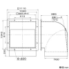 パナソニック 屋外フード 90cm用 防火ダンパー付 ステンレス製 屋外フード 90cm用 防火ダンパー付 ステンレス製 FY-HMXA903 画像2