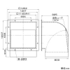 パナソニック 屋外フード 105cm用 防火ダンパー付 ステンレス製 屋外フード 105cm用 防火ダンパー付 ステンレス製 FY-HMXA1053 画像2