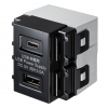 サンワサプライ 埋込USB給電用コンセント (TYPEC搭載) 埋込USB給電用コンセント (TYPEC搭載) TAP-KJUSB1C1BK 画像1