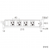 サンワサプライ 工事物件タップ 工事物件タップ TAP-KS4-1 画像2