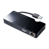 サンワサプライ USB3.2 Gen1モバイル ドッキングステーション USB-3H131BK