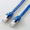 ELECOM LANケーブル フラットタイプ CAT7準拠 ヨリ線 長さ1m ブルー LD-TWSF/BU1